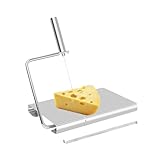 Traurige KäSeschneider Mit Draht,Edelstahl KäSehobel Schneidebrett,KäSe Scheibenformer Hand,KäSebrett Butterschneider, Auswechselbarer KäSeschneider FüR BlockkäSe Und Butter,SpüLmaschinenfest