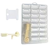 HUANGING 200 weiße Stickspulen mit Fadenorganisatoren und Spulen-Aufwickler für Kreuzstiche