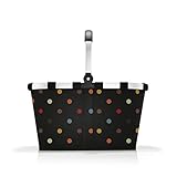 reisenthel carrybag in Dots – Stabiler Einkaufskorb mit viel Stauraum und praktischer Innentasche – Elegantes und wasserabweisendes Design