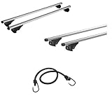 Kompatibel mit Nissan Murano 10/0805/15 Dachgepäckträger für Auto, Dachstange, 130 cm, für Autos mit hohen Geländern, nicht vollständig am Aluminium-Rack befestigt, 90 kg