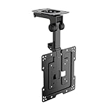 AISENS CT43S-187 Deckenhalterung, drehbar, faltbar, für Monitor/TV, 20 kg, 19-43 cm, Schwarz