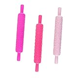 Cabilock 3St liebe Nudelholz Teigrolle Stick Zubehör Roti Kühlregal Blech küchenmaschiene kochgeschirr pizzateig rolling pin werkzeug Plätzchenrollstock Backrollstab aus Kunststoff Plastik