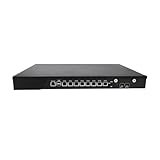 HUNSN 1U Firewall Appliance, PFSense, Mikrotik, OPNsense, VPN, Network Rackmount, Core I5 7500, RJ10, AES-NI, 8 x 2.5GbE I226-V LAN, 2 x SFP+ 10GbE 82599ES, 16G RAM, 512G SSD