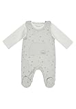 Sterntaler Strampler Set Lucky – 2-teilig – Baby Strampler aus Jersey mit Hund Lucky Stickerei und Langarmbody – bequemer Jungen Zweiteiler ab Geburt - Druckknöpfe im Schritt – hellgrau – Größe 68
