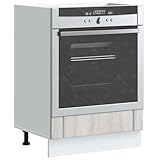 SKM Herdumbauschrank Lucca Grau Sonoma Holzwerkstoff,Möbel,Schränke,Küchenschränke,Grau,16.9KG,853763
