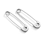 Clyhon Sicherheitsnadel Creolen Minimalistische Knorpelohrringe Personalisierte Damenschmuck Geschenke Sicherheitsnadelohrringe für Damen 14K Gold und Silber Nadelohrringe Schmuck für Mädchen