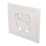 YANGLLYJ Heizkörperverkleidung, Heizkörper Abdeckung, Abwaschbare PVC Platte mit Gemusterten Lüftungsschlitzen und 2 Türen für den Radiator Shelf im Homeoffice(White,50x50cm/20x20in)