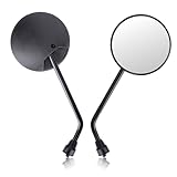 Cretassion Motorrad Spiegel E9-Geprüft, Runde Motorrad Rückspiegel 360° Rotation, MotorradSpiegel M8 Kompatibel mit Scooter, Roller, ATV, Moped, Dikt-Bike