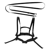 TOYANDONA Ski Trainingsgürtel Skigurte Skileine Ski Und Snowboardgurt Skigurt Hosenträger Skating Trainingsgurt Ski Schultergurt Kunststoffschnalle Schwarz