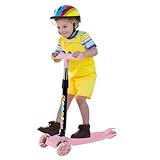 Kinderroller - Zusammenklappbarer Elektroroller | Ultraleichter, Faltbarer ScooteErwachsene | 3-Rad-Roller Mit LED-Leuchten Kinder 2–8 Jahre, & Mädchen, Anfänger, Outdoor & Indoor