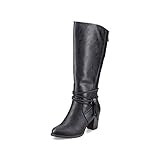 Rieker Damen Klassische Stiefel 96059, Frauen Stiefel,Boots,Winterstiefel,Winterschuhe,uebergangsstiefel,uebergangsschuhe,schwarz (00),41 EU / 7.5 UK