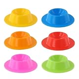 6 Stück Eierbecher Set, Eierbecher Lustig, Eierbecher Stapelbar mit Ablage, Bruchsichere Eierhalter, Runde Eierbecher für Eier, Eierbecher für Kinder, Küche und Camping
