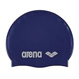 ARENA Classic Unisex Silikon-Badekappe, Schwimmkappe für Frauen und Männer, Badekappe mit Verstärktem Rand, Weiche und Strapazierfähige Schwimmkappe