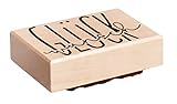 Rayher Stempel Holz, 'Glückwunsch', 5 x 8 cm, Motivstempel Holz, Holzstempel, Stempel Geburtstag, Stempel Hochzeit, Butterer Stempel, 29234000, Natur, 5x8 cm