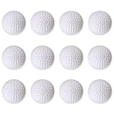 AHEJIOO 12 Pack Übungs Golfbälle, 41mm Golfball, Golfbälle Kaufen, Golf Balls, Golf Bäll, Golf-Trainingsbälle, Schwingen-Übungs-Driving Range Home Backyard Gebrauch, Weiß