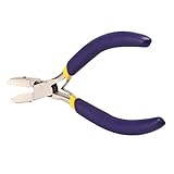 Haofy Professionelle Flachzange, 12,7 Cm, Gehärteter Kohlenstoffstahl mit Abnehmbaren Nylonbacken, Rutschfeste Griffe – Präzisions-Mini-Schmuckzange für Schmuckherstellung, Heimwerker-Elektronik,