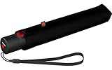 Knirps Taschenschirm Ultra U.200 Medium Duomatic – Auf-Zu-Automatik – Sturmfest – Windproof – Schwarz