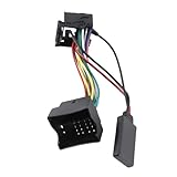 SALALIS 5.0 Auto-AUX-Adapter mit Mikrofon für E60 E63 E64 E65 E66 E87, Hochwertiger Audio-Auto-Anschluss, Passend für 5er-Serie, 6er-Serie, 7er-, ABS-Material