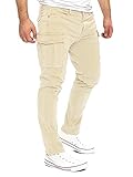 Yazubi Jayden - Creme Farbene Cargohosen - Männer Arbeitshosen - Herren Cargo‎ Hose Baumwolle, Braun (Rainy Day 135304), W33/L32