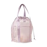 Mesh Beach Bag Handtasche Draw String Storage Bag Für Kinder Spielzeug Schwimmbad Mesh Tasche Klappbares Strandspielzeug Kosmetikbeutel Handtasche Handtasche