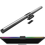 Monitor Lampe LED Duale Lichts Bildschirmlampe Touch Control Schreibtischlampe PC USB Screenbar Monitorlicht 5 Farbtemperaturen 2700k-7500k, Anti-blauem Licht, Blendfrei, für Büro Home Gaming 44CM