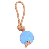 Besreey Seilballhundspielzeug, Knoten Ball Hundespielzeug | Hundekautschuk -Kau -Seil - Elastischer bissresistenter Welpe-Kinderspielzeug mit erhöhten Punkten für kleine mittelgroße große Welpen