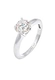 Elli Ring Damen Solitär Klassisch mit Zirkonia Kristall in 925 Sterling Silber (64 (20.4))