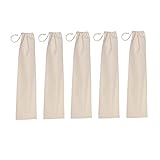 noTrash2003 Baguette Beutel Tasche aus Baumwolle Zugverschluss mit Kordel versch. Sets (5er Set)