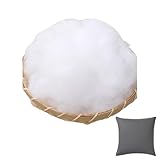 Generisch Polyester Füllwatte - Rückfedernd | Waschbare Weiße Weiche Füllung | Hochwertiges Reines Polyester | Nähzubehör | Spielzeug Kissen Sofa