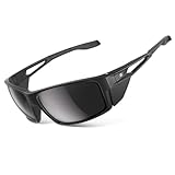 Polarisierte-Sportbrille-Herren-Damen-Schnelle-Fahrradbrille-Sonnenbrille mit UV400 Schutz, Leichte Lauf-Radsportbrille für MTB, Rennrad & Outdoor,grey