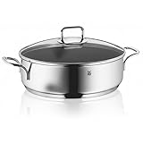 WMF Schmorpfanne 28 cm hoher Rand, Bräter Induktion, Schmortopf mit Deckel 5,0l, Pfanne Induktion, Cromargan Edelstahl beschichtet, backofengeeignet, antihaftbeschichtet, hoher Rand