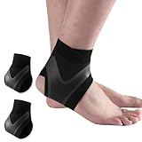 GGUFAY 1 Paar Sprunggelenkbandage,Flexible Knöchelbandage, Einstellbares Bandage Fußgelenk, Unisex Knöchel-Bandage für Sprunggelenk Sport Fußball Achillessehne Knöchelschutz Gelenkschmerzen(M)