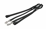 AMKA Ausbinder aus Leder mit Karabiner, verstellbar, Gr. VB-WB schwarz