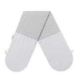 Amilian® Bezug für Stillkissen Lagerungskissen Seitenschläferkissen Schwangerschaftskissen Baby 100% Baumwolle Größe 160cm (Pünktchen KLEIN Grau/Hellgrau)