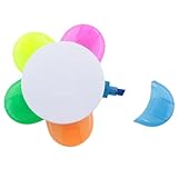 Textmarker-Set in Reifenform, 6 lebendige und pastellfarbene Markerstifte, Blütenblatt-Design für bequemen Griff, wischfreie Tinte für Studenten, Journaling, Planung und Studium