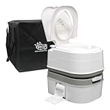 RVmonsterShop Campingtoilette 24L Tragbare Campingtoilette Chemietoilette Mobile Toilette Reisetoilette Campingklo Unterstützung Bis 150KG, Funktion zur Wasserstandsanzeige, Mit Staubbeutel