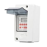 Zeitschaltuhr, 7 Tage, 28 EIN-/Aus-Zeitpläne, Programmierbare LCD-Anzeige, Digitale Zeitschaltuhr, wasserdichte Box