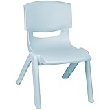 alles-meine.de GmbH Kinderstuhl/Stuhl Farbe wählbar blau/eisblau - Pastell - Plastik - bis 100 kg belastbar/kippsicher - für INNEN & AUßEN - 0-99 Jahre - stapelbar - ..