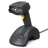 Inateck Barcode Scanner Kabellose, QR Code Scanner mit Smart Base, 1D/2D, Bluetooth/2.4G/USB 3-in-1-Konnektivität, Kompatibel mit Windows/iOS/Android/Mac/Linux für Einzelhandel/Lager/Logistik