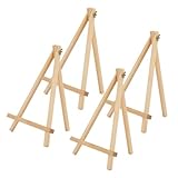 ULDIGI 4 Stück Klappbare Holz Tischstaffelei Dreibein Verstellbar für Malen und Präsentation Kleine Multipurpose Staffelei für Bilderrahmen und Kunstwerke