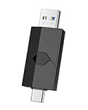 RAOYI 512 GB USB C Flash Drive 2 in 1 Typ C + USB 3.0 Flash Drive Dual OTG Retractable Type-C Thumb Drive Portable USB-C Memory Stick for iPhone 15 iPad Pro Android Smartphone Tablet PC (Black)