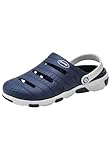 Realpaks Herren Hausschuhe Badeschlappen rutschfeste Dusch Badeschuhe Strand Sandalen Badelatschenó Sommer Dark blue_grey, 41_42 EU