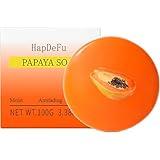 Papaya- und Olivenölseife (100 g) - Sanfte Reinigung für fettige und empfindliche Haut, verbesserte Textur und einheitlicher Ton, natürliche Papaya Aufhellungsseife für empfindliche Haut