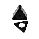 FUTUREORYY Mikrofon Logo Station Dreieckig Abs Schwarz Interviewstation mit Loch und Schwamm für Professionelle Mikrofonständer Große Logoanzeige für Podcast und Broadcast