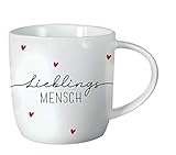 Grafik-Werkstatt Kaffee-Tasse fürs Büro | 300 ml | Porzellan Tasse zum verschenken | Lieblingsmensch, 1 Stück (1er Pack), Weiß