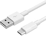USB 3.1 Typ C Kabel passend für Samsung Galaxy A55 A35 A15 A05 A54 A34 A14 A53 A33 A23 A13 A04s A52 A32 A22 A51 S23 S24 S25 Ultra 5G S22 S21 S20 FE PC Computer TypeC Datenkabel Ladekabel USB-C Weiß