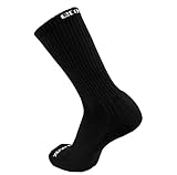 Ecosox Viskose aus Bambus Crew [3er-Pack] Fußgewölbeunterstützung Socken | Hergestellt in den USA, Schwarz, X-Large