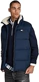 Tommy Jeans Herren Weste Vail Puffer Vest Gesteppt, Blau (Dark Night Navy), L
