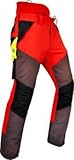 Pfanner Schnittschutzhose Kev-Extrem Klasse 1, Farbe:rot, Größe:M