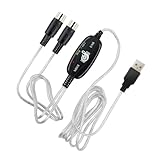 TOYANDONA USB Midi Kabel Hochleistungs Adapterkabel für Elektronische Musikinstrumente Stabile Datenübertragung Plug Play Kompatibel mit Windows Xp für Keyboard und Musikstudioverbindung